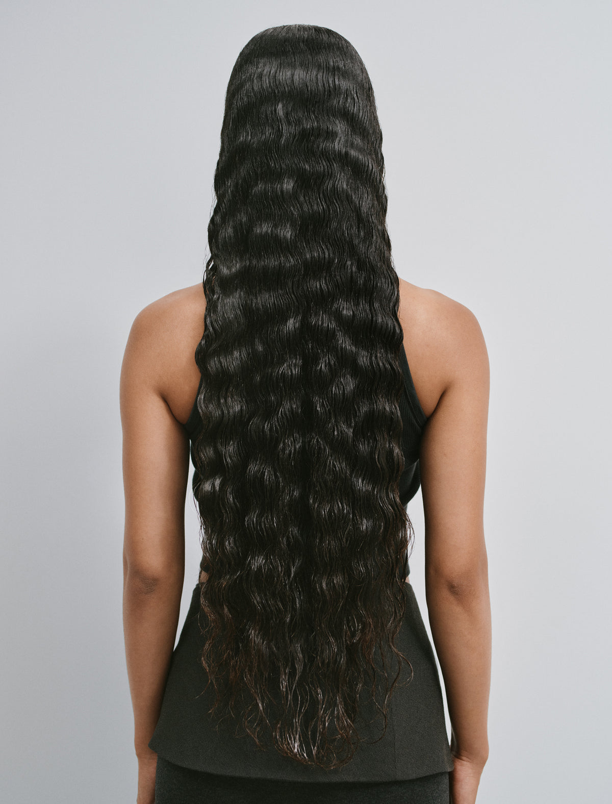 Long, defined dark waves seen from behind.